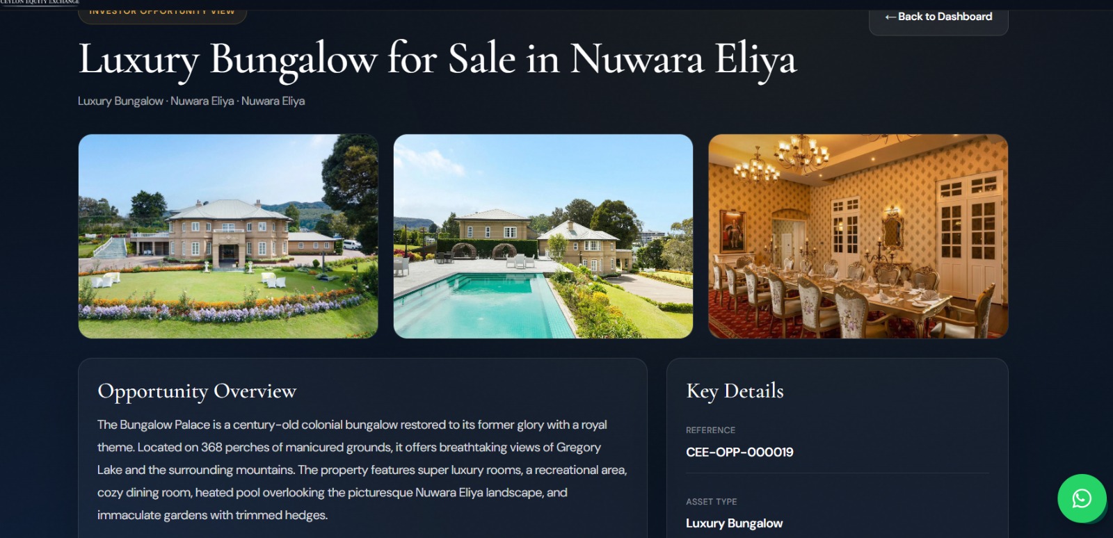 Ceylon Equity Exchange website screenshot 6