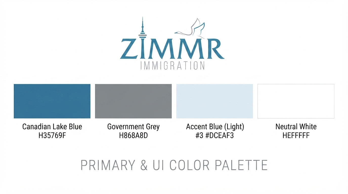 ZIMMR Immigration Canada branding application 4
