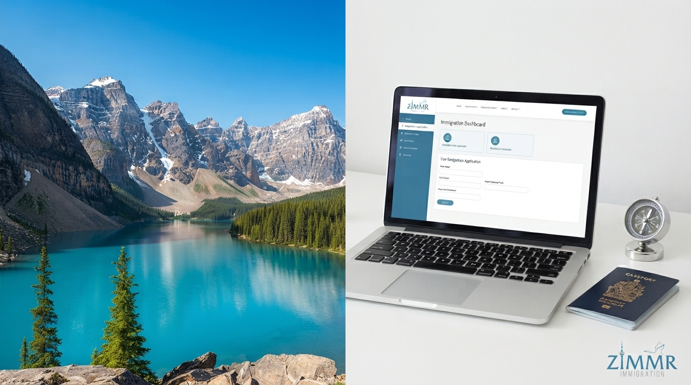 ZIMMR Immigration Canada branding application 2