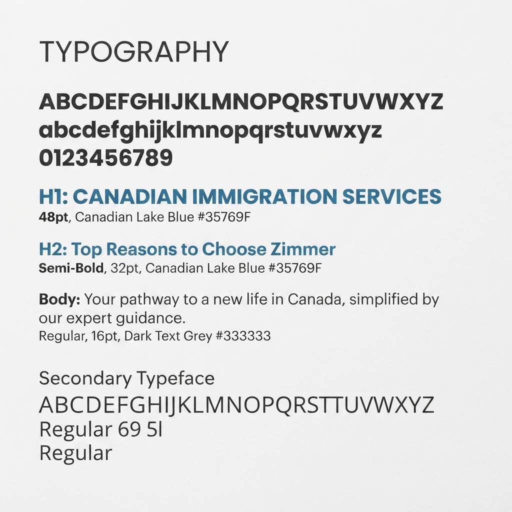 ZIMMR Immigration Canada branding application 3