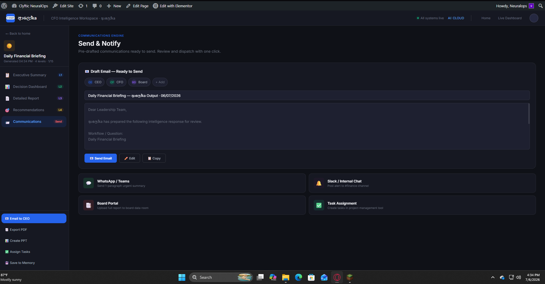 Clyftic Labs / NeuralOps website screenshot 5