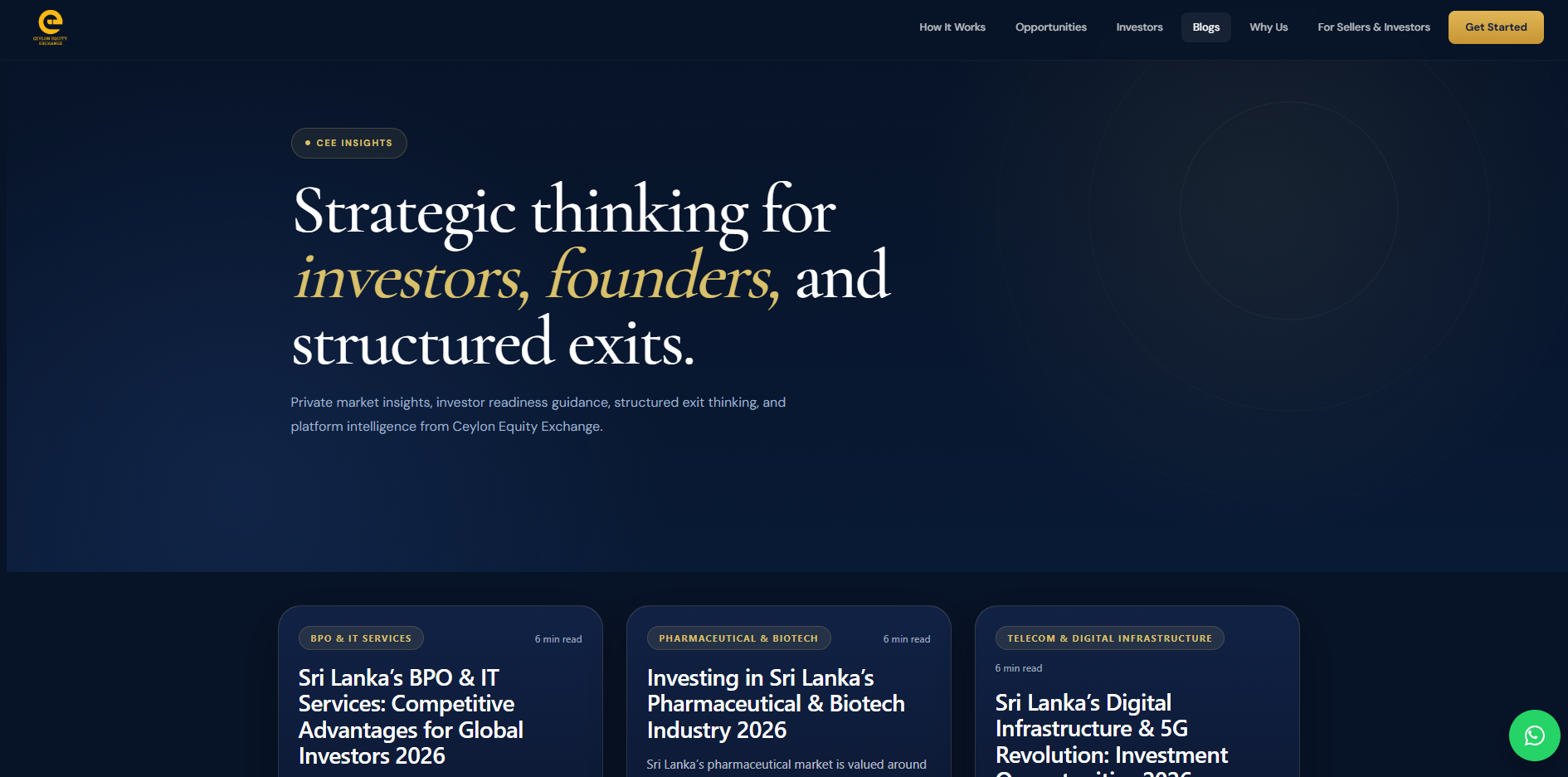 Ceylon Equity Exchange website screenshot 6