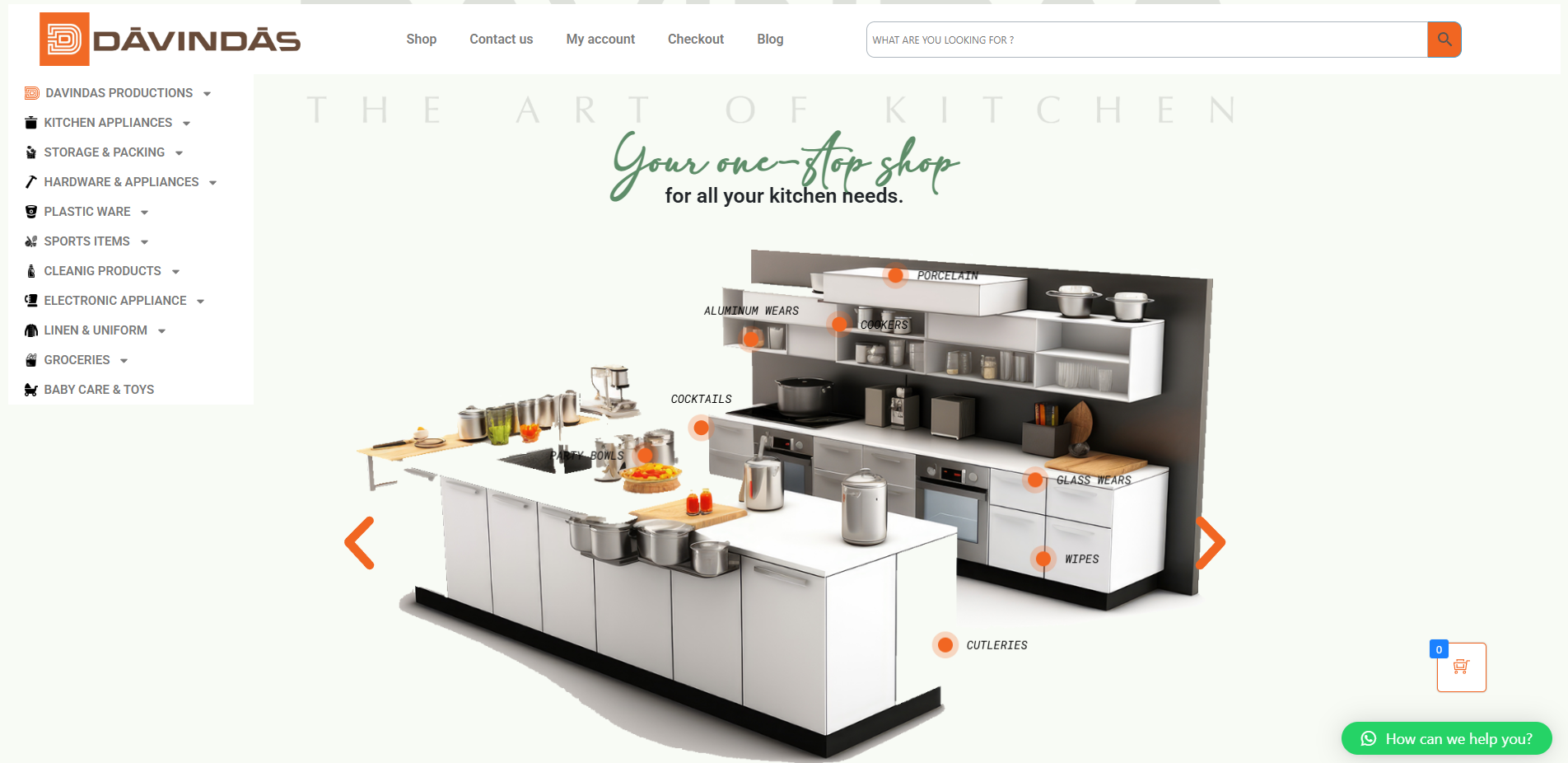Davindas website screenshot 3