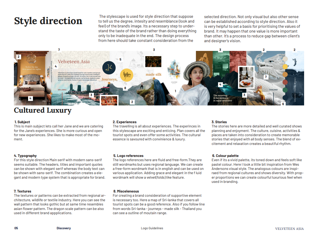 Velveteen Asia branding application 2