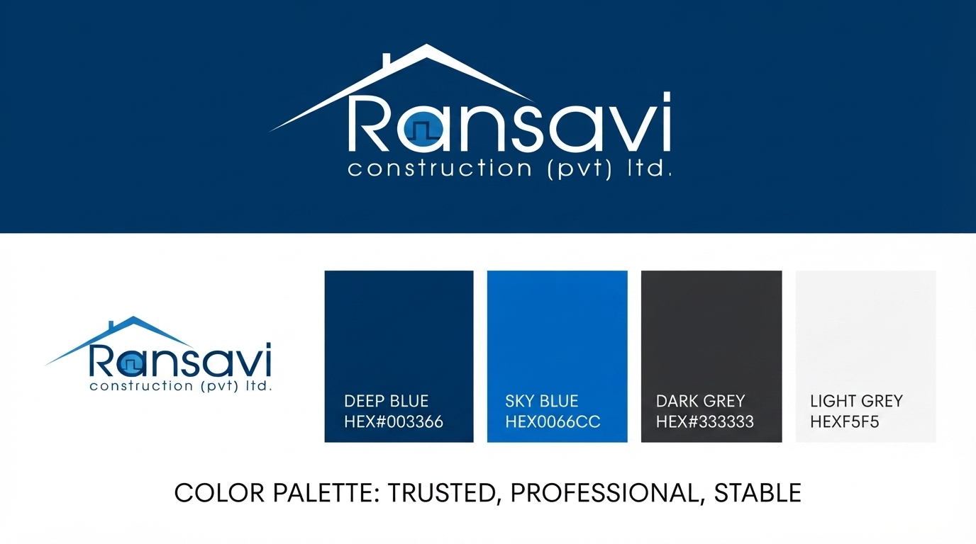 Ransavi Constructions (Pvt) Ltd branding application 4