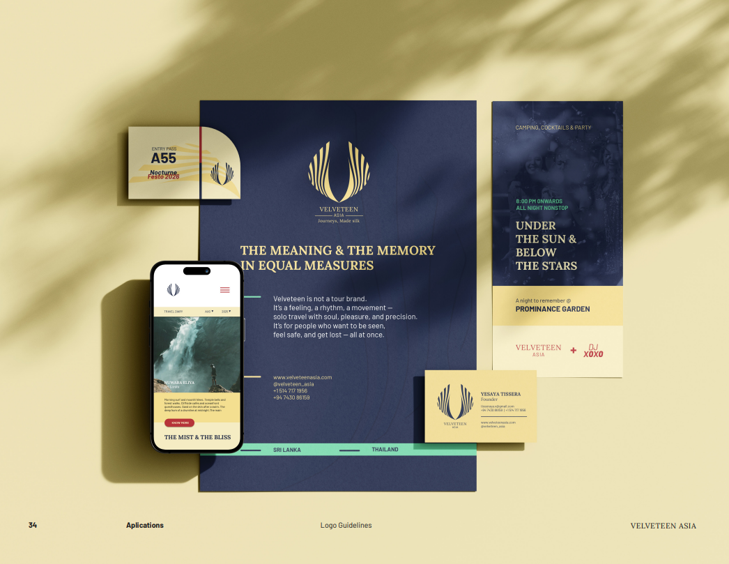 Velveteen Asia branding application 3